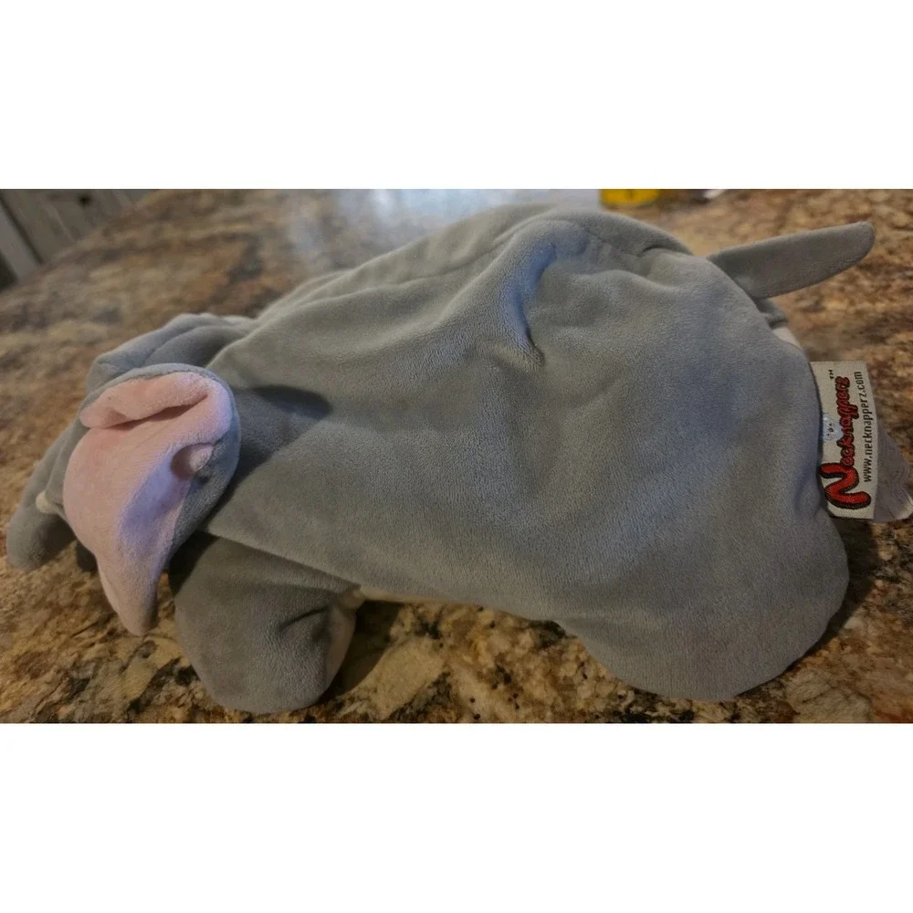Necknapperz Elephant Grey. 12 Inches. Excellent. Zipper.
